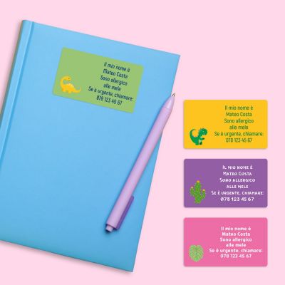 10 etichette extra-large personalizzabili