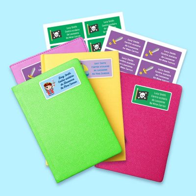 Book and Notebook Pack - 30 customisable name labels