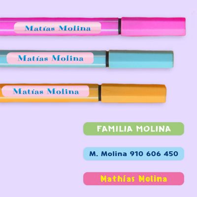 72 pegatinas pequeñas personalizadas
