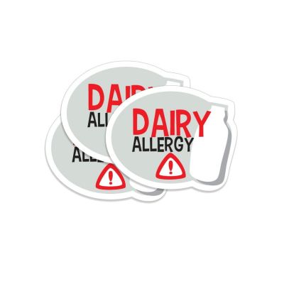 5 Allergy Labels "Dairy"