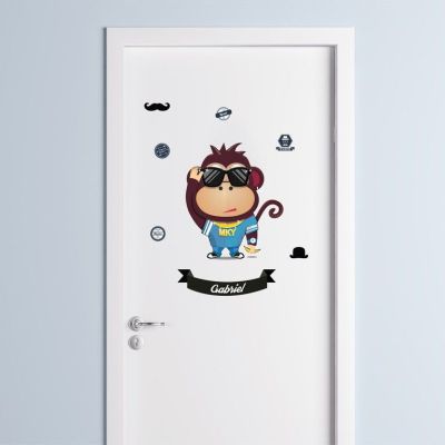Wall - Door Hipster Monkey Decal