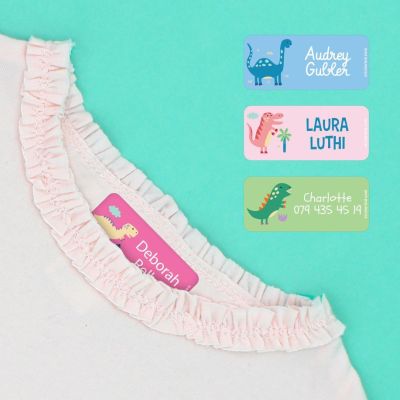 48 color iron-on name labels for Daycare clothes