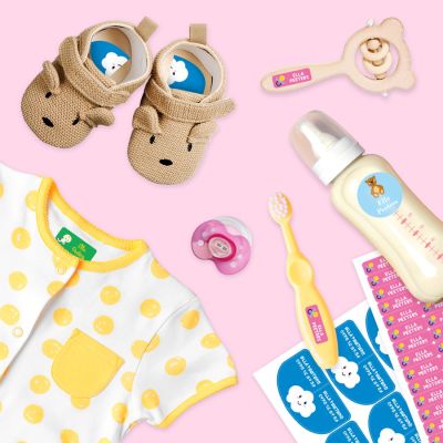 Pack Cr&egrave;che - 129 personaliseerbare stickers 