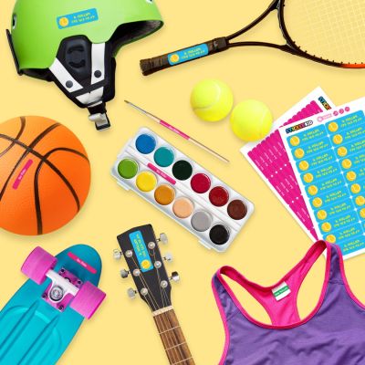 Paket Sport/Aktivit&auml;ten - 144 personalisierbare Namensetiketten