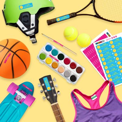 Pacchetto Sport e Attività - 144 etichette personalizzabili