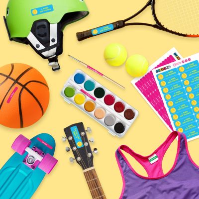 Pacchetto Sport e Attivit&agrave; - 144 etichette personalizzabili
