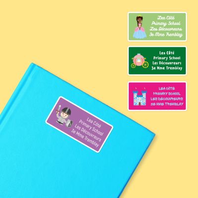 10 custom stick-on labels for books & notebooks