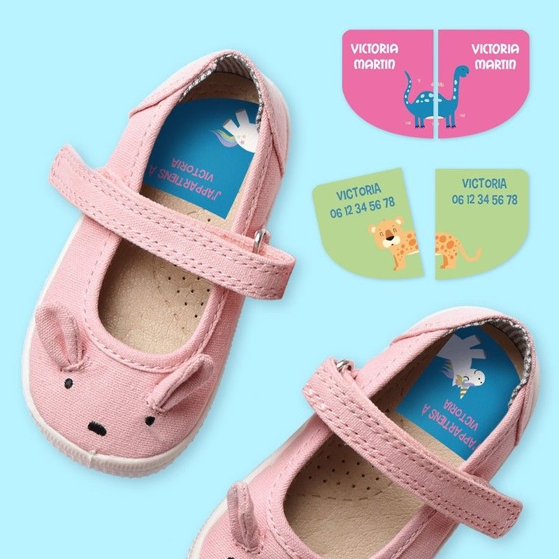 18 étiquettes autocollantes pour chaussures droite-gauche