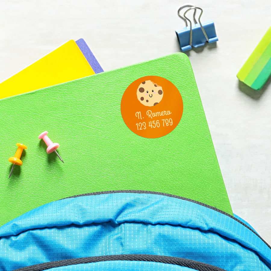 15 pegatinas redondas personalizadas 
