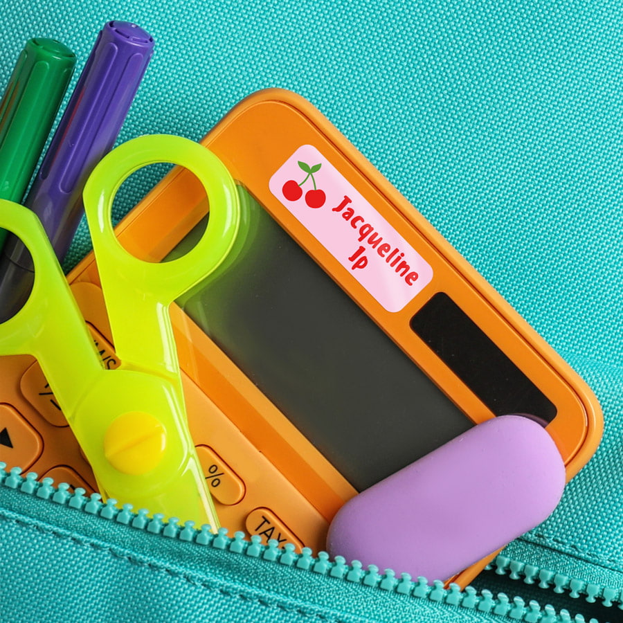 72 mini custom stick-on name labels