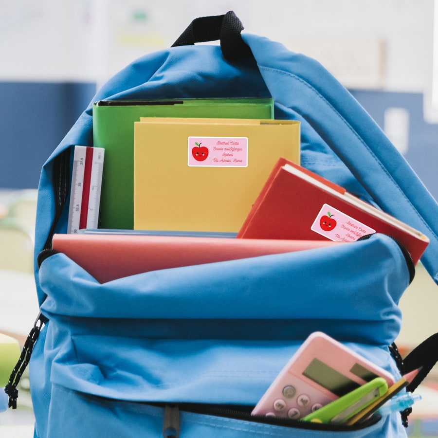 10 etichette adesive per libri e quaderni