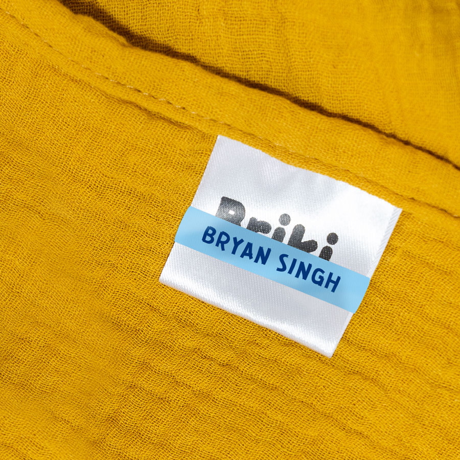 50 wrap-around name labels for clothes